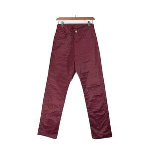 Jean Paul Gaultier JPG Womens Small Burgundy Red Jeans Skinny Leg Vintage Pants